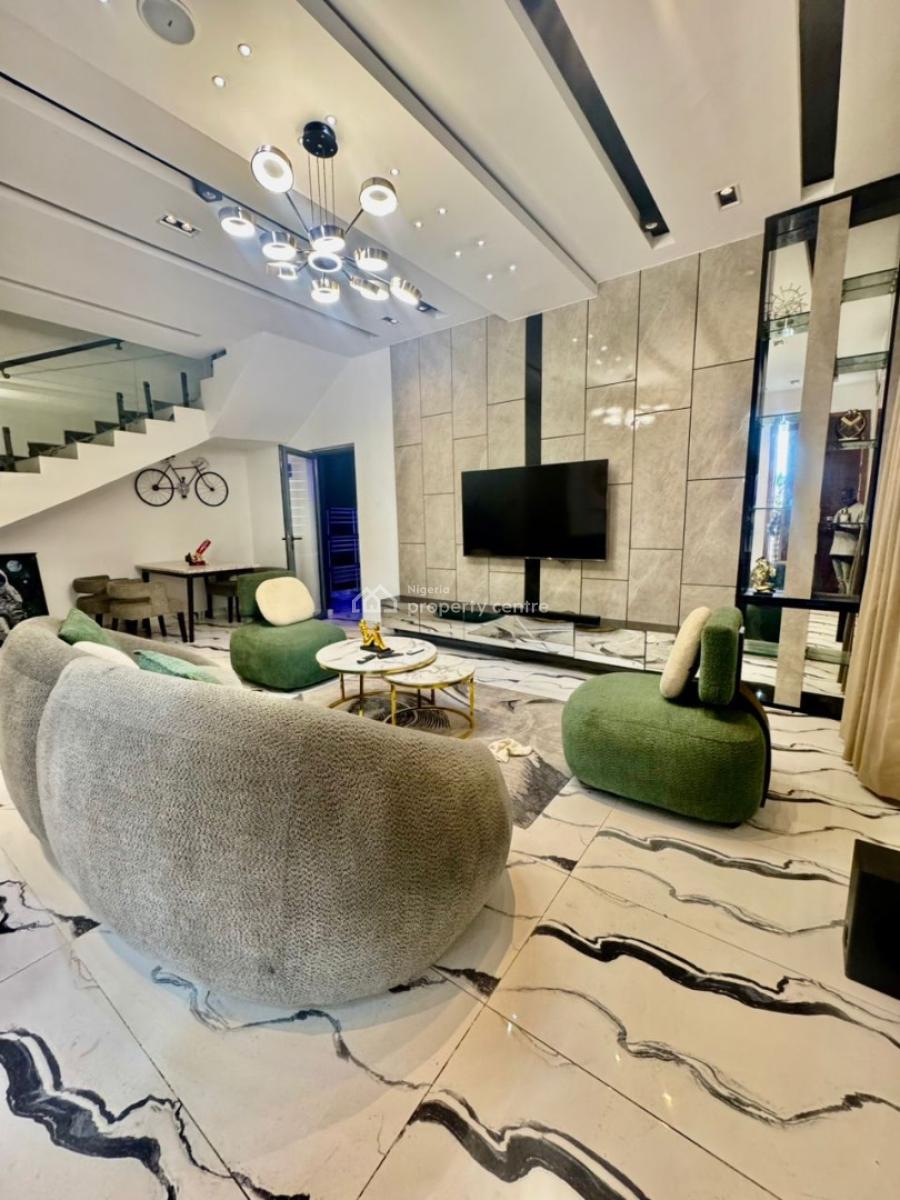 Beautifully Furnished Luxury 4 Bedroom Detached Duplex with Inverter, Lekki Palm City, Ajah, Lagos, Semi-detached Duplex for Rent