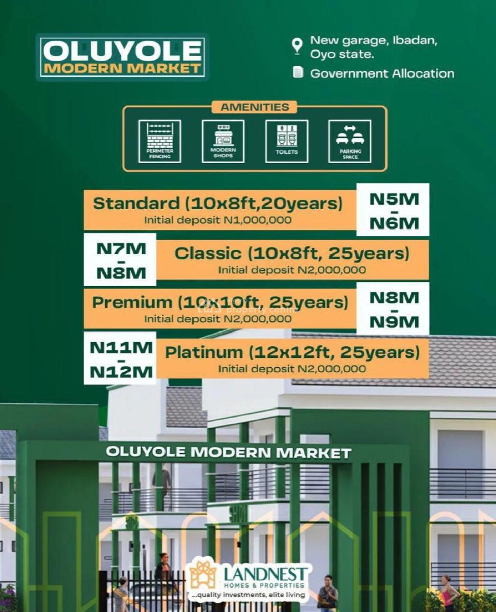 Own a Shop in a Mordern Market, Oluyole Modern Market, Ibadan, Oyo, Shop for Sale