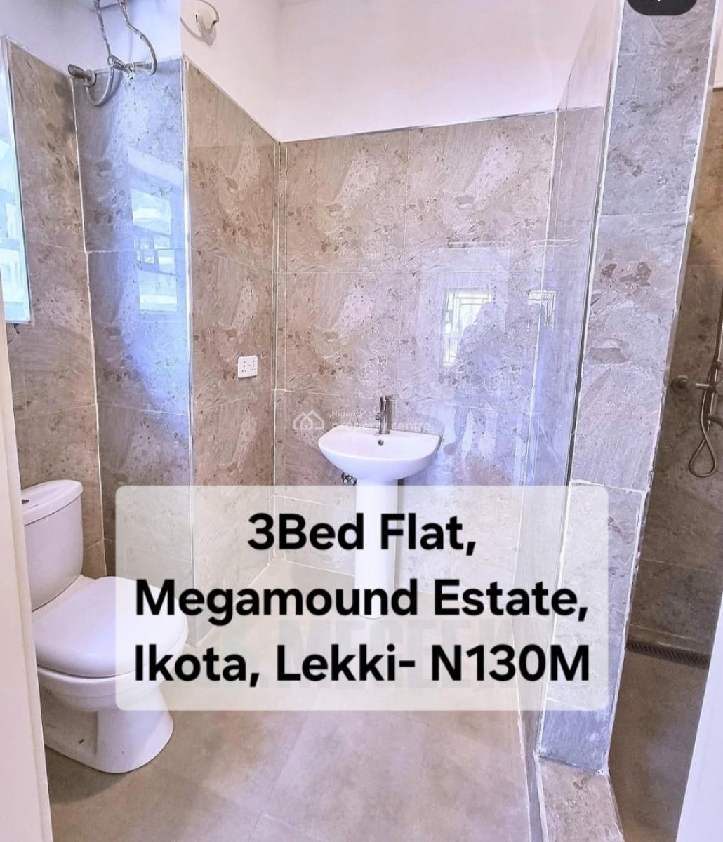 3bed Flat in Megamound Estate/lekky County, Ikota, Megamound Estate, County Apartments, Ikota, Lekki, Lagos, Block of Flats for Sale