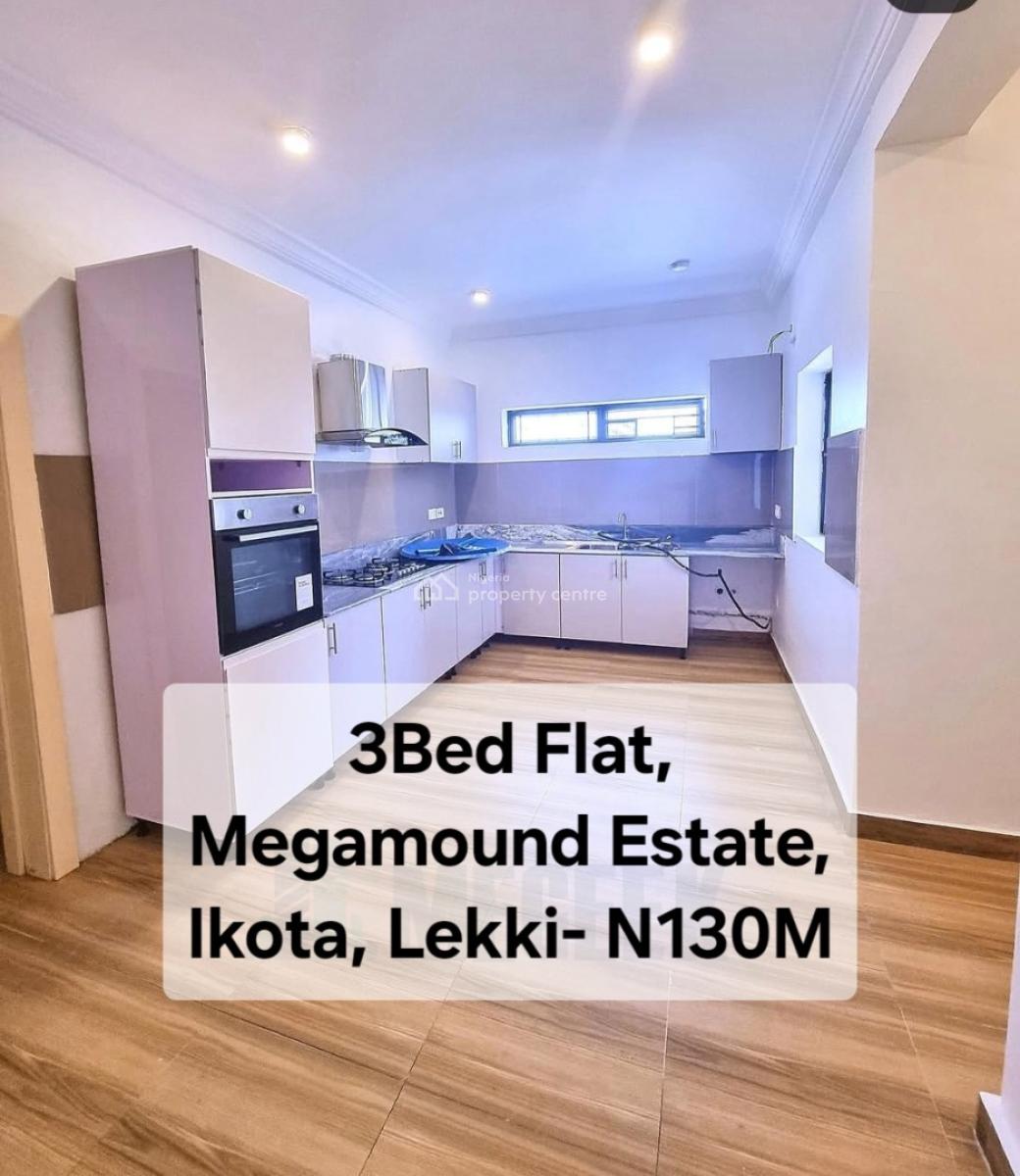 3bed Flat in Megamound Estate/lekky County, Ikota, Megamound Estate, County Apartments, Ikota, Lekki, Lagos, Block of Flats for Sale