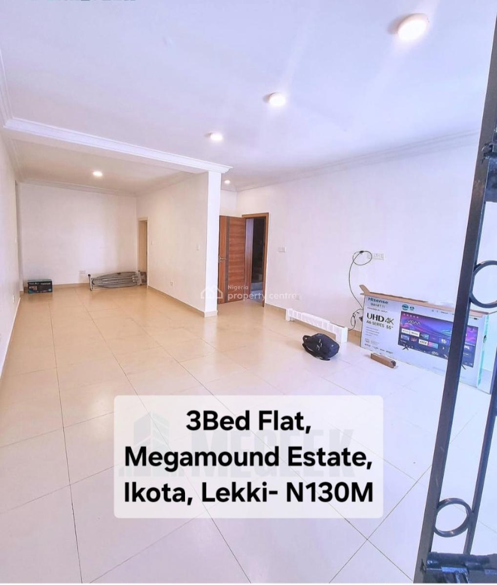 3bed Flat in Megamound Estate/lekky County, Ikota, Megamound Estate, County Apartments, Ikota, Lekki, Lagos, Block of Flats for Sale