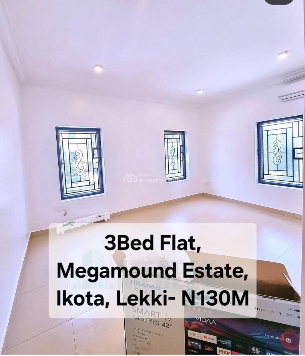 3bed Flat in Megamound Estate/lekky County, Ikota, Megamound Estate, County Apartments, Ikota, Lekki, Lagos, Block of Flats for Sale