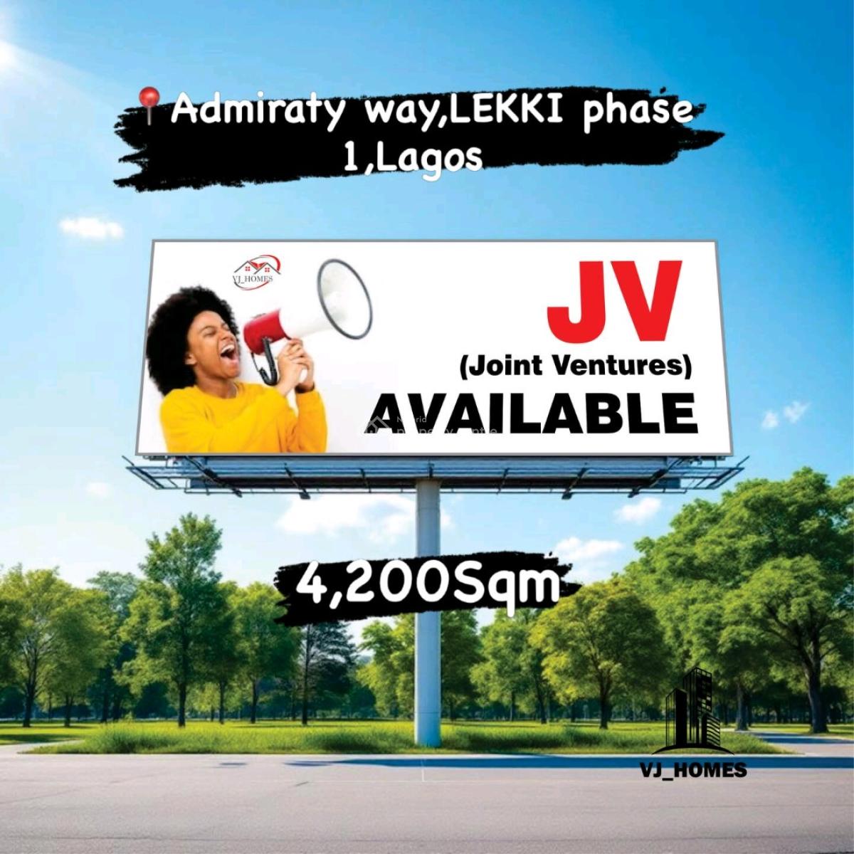 Joint Venture: Land Size 4,200sqm, Off Admiralty Way, Lekki Phase 1, Lekki, Lagos, Land Joint Venture