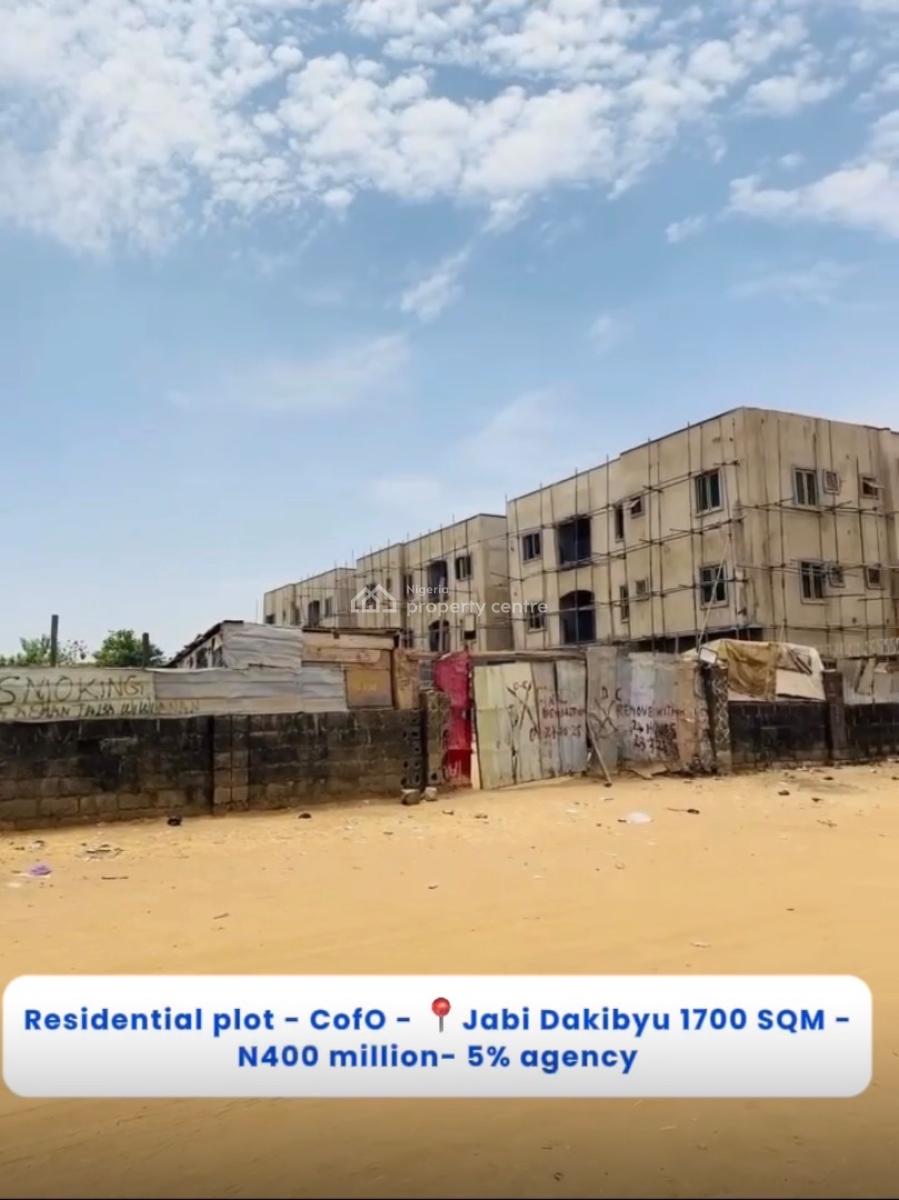 1700sqm Land in Jabi Dakibyu, Jabi, Abuja, Residential Land for Sale