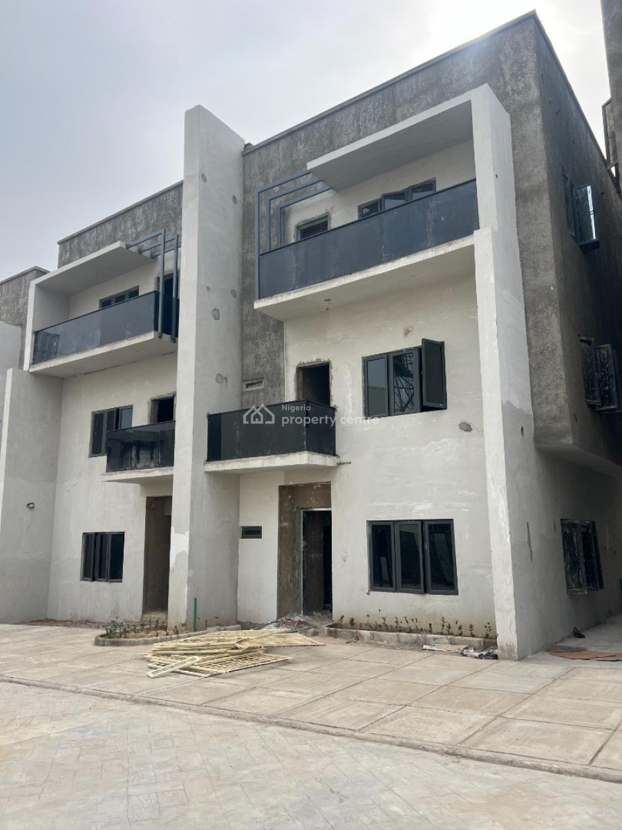 4 Bedroom Triplex with Pentfloor and Bq- Shell Finished G+2, Gilmoor, Jahi, Abuja, Terraced Duplex for Sale