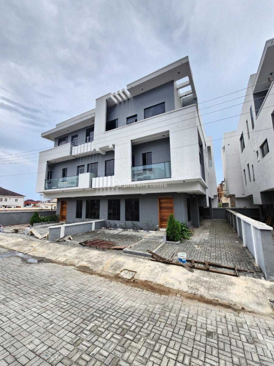 Nicely Designed 4 Bedroom Semi Detached Duplex with a Room Bq, Osapa, Lekki, Lagos, Semi-detached Duplex for Sale