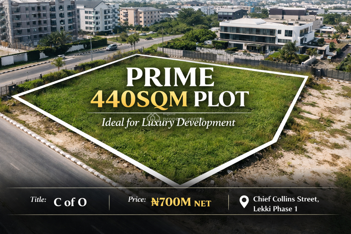 Prime 440sqm Plot for Luxury Residential Development, Chief Collins Street,, Lekki Phase 1, Lekki, Lagos, Residential Land for Sale