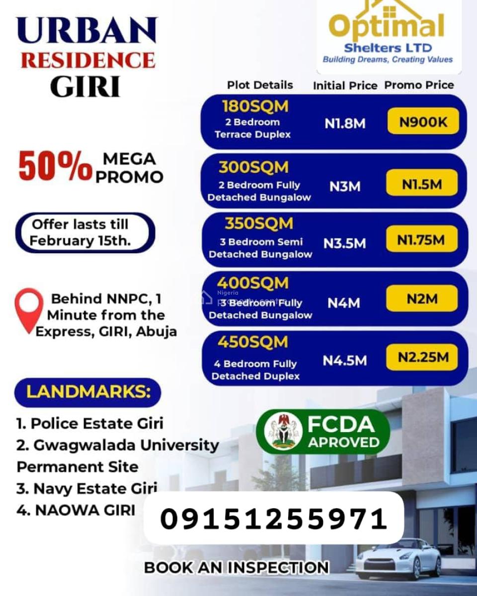 1000 Square Meters of Estate Lands for Sell, Police Estate, Giri, Gwagwalada, Abuja, Residential Land for Sale