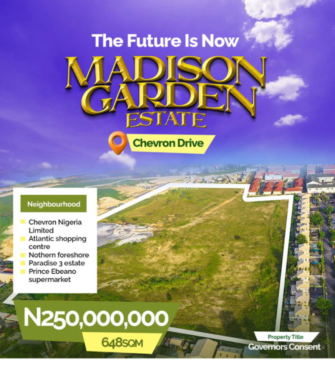 Residential Dry Land Is Available in an Estate in Chevron Drive, Lekki, Madison Garden Estate, Chevron Drive, Lekki Phase 2, Lekki, Lagos, Residential Land for Sale