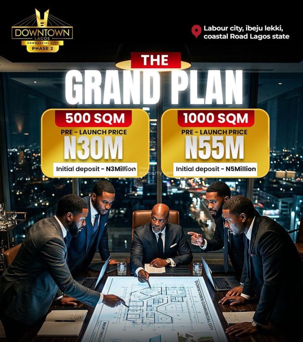 Land with C of O, Downtown Lagos Commercial City Reloaded, Ibeju Lekki, Lagos, Commercial Land for Sale