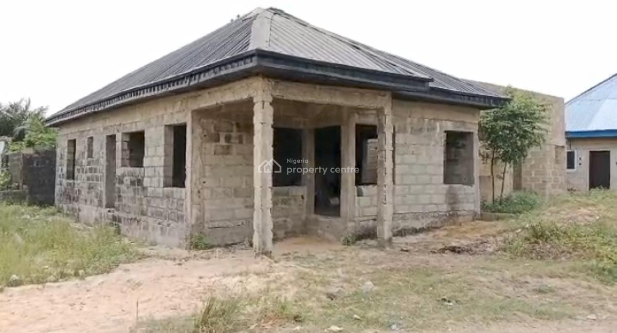Well Built 3bedroom  Carcass  Bungalow Already Roofed & Ensuite, Greenspring Enclosure, Awoyaya, Ibeju Lekki, Lagos, Detached Bungalow for Sale