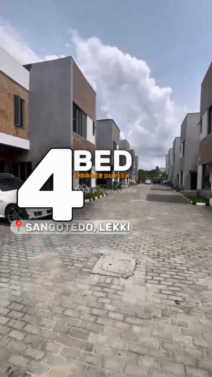 Fully Furnished and Spacious 4 Bedrooms Corner Piece Terrace Duplex, Alverton Estate Inside Ajayi Apata Besides Fara Park, Sangotedo, Ajah, Lagos, Terraced Duplex for Sale