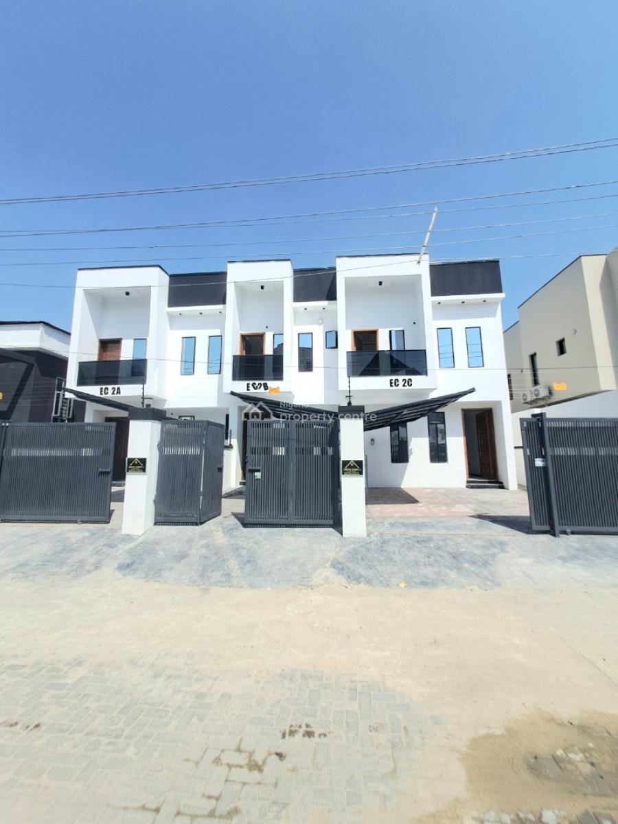 Newly Built 4 Bedroom Terrace with Bq, By Back Off Blenco Supermarket, Sangotedo, Ajah, Lagos, Terraced Duplex for Sale