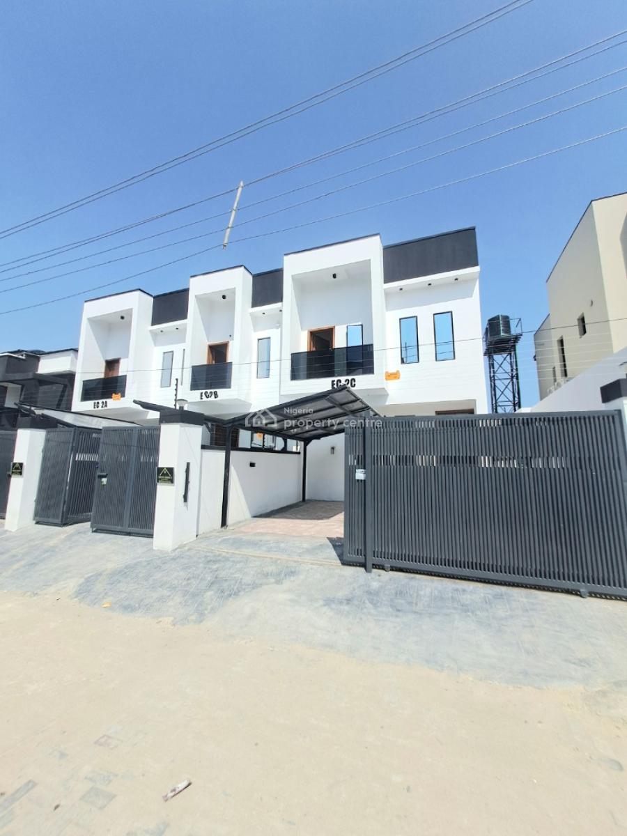 Newly Built 4 Bedroom Terrace with Bq, By Back Off Blenco Supermarket, Sangotedo, Ajah, Lagos, Terraced Duplex for Sale