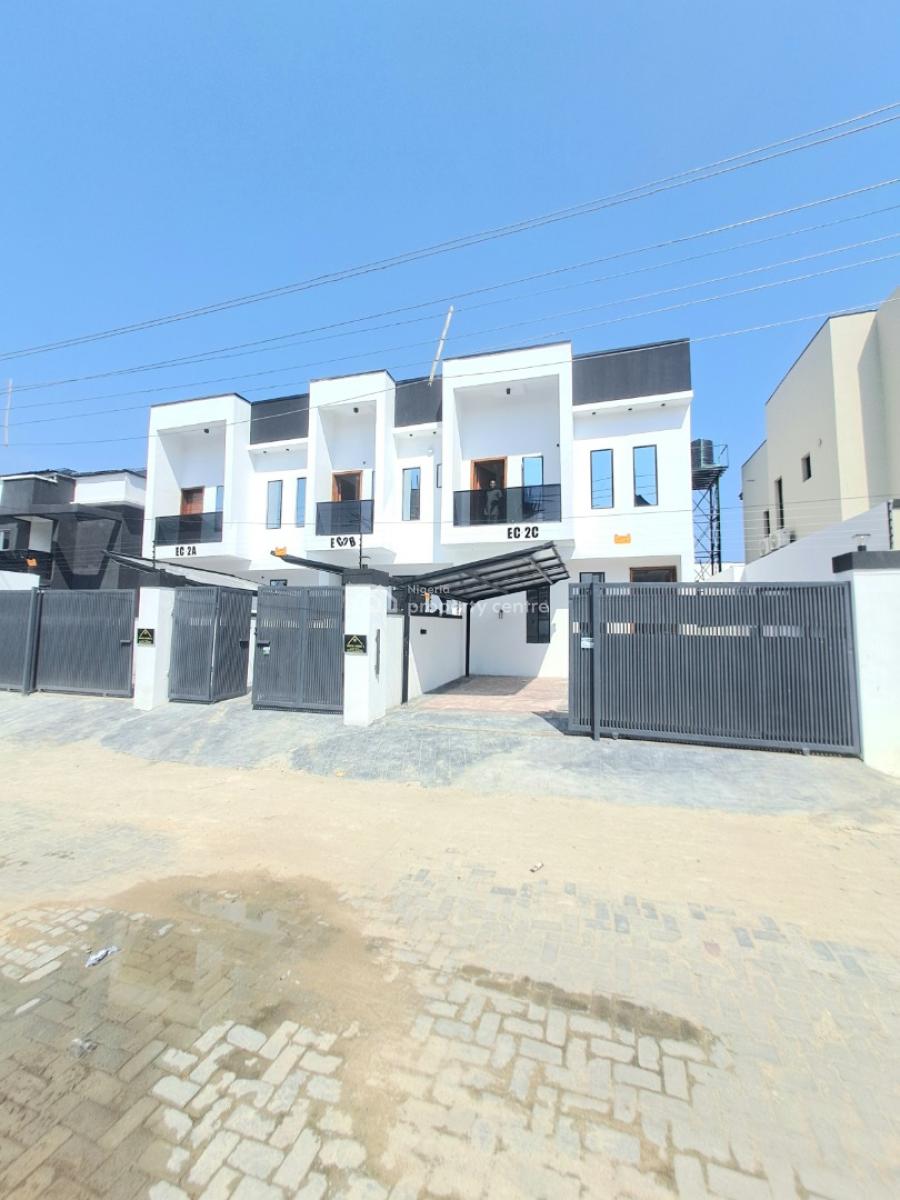 Newly Built 4 Bedroom Terrace with Bq, By Back Off Blenco Supermarket, Sangotedo, Ajah, Lagos, Terraced Duplex for Sale