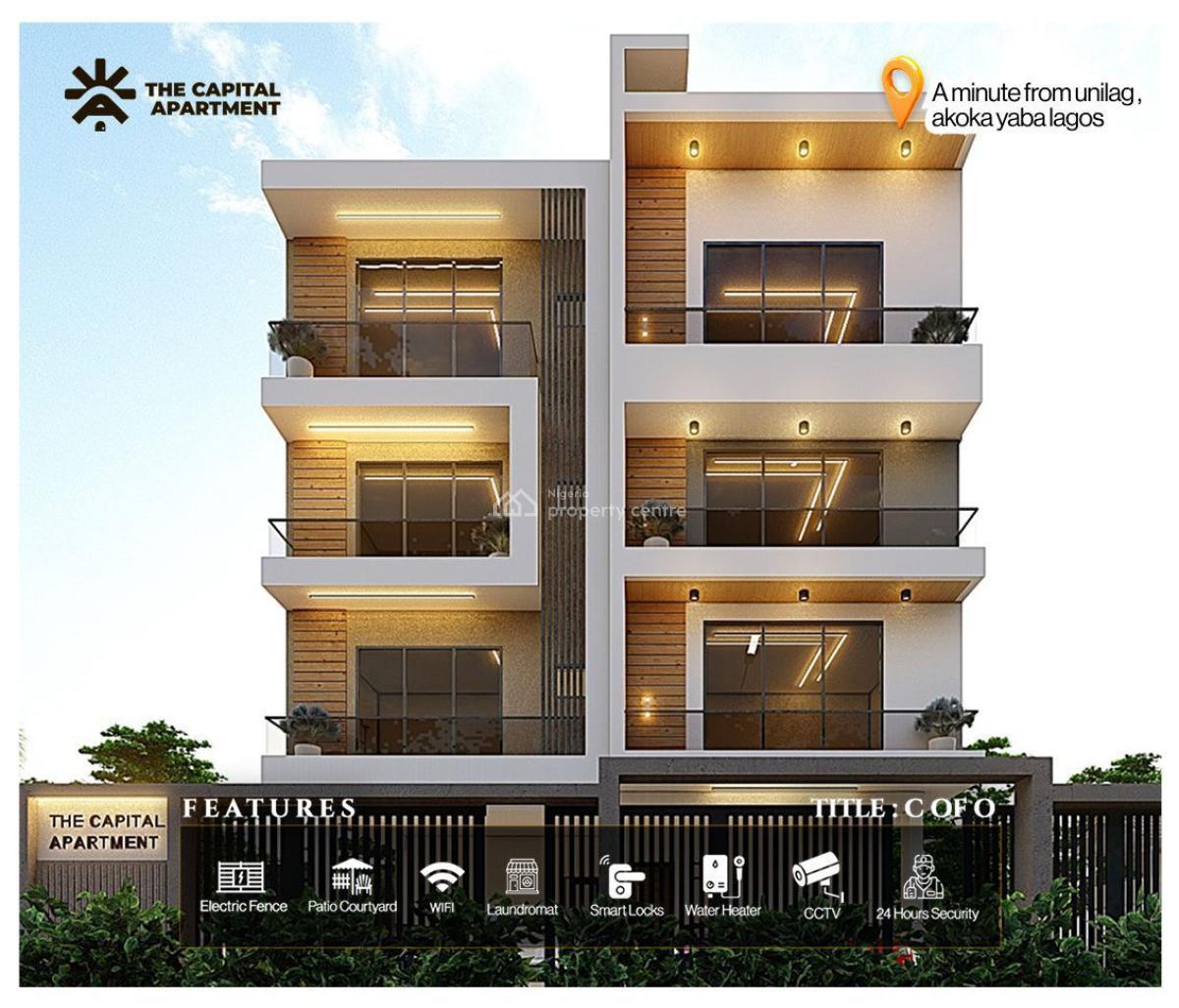 Premium High-income Studio Apartment + Solar, Rooftop Lounge & Laundry, University of Lagos, Akoka, Yaba, Lagos, Self Contain (single Rooms) for Sale