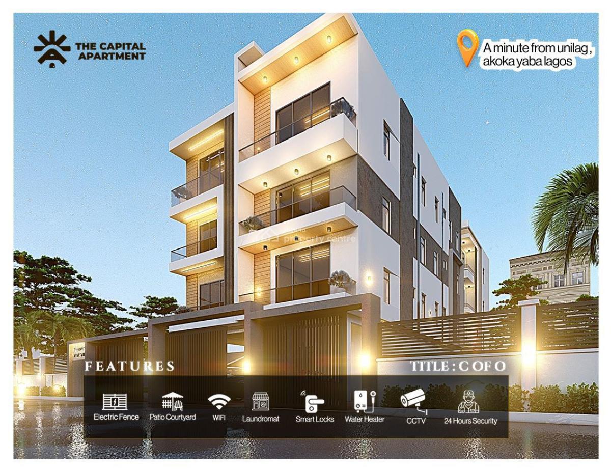 Premium High-income Studio Apartment + Solar, Rooftop Lounge & Laundry, University of Lagos, Akoka, Yaba, Lagos, Self Contain (single Rooms) for Sale