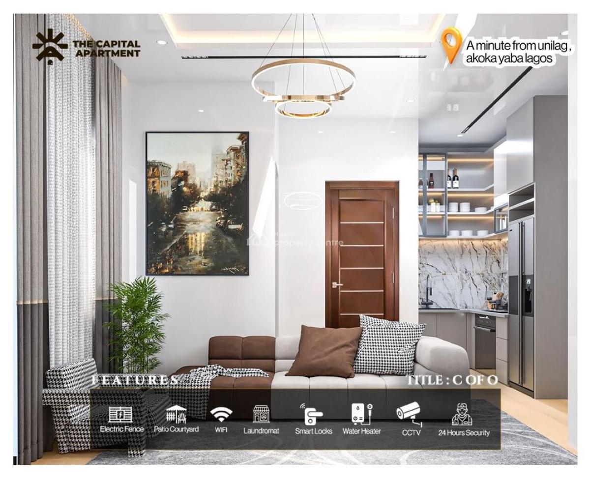 Premium High-income Studio Apartment + Solar, Rooftop Lounge & Laundry, University of Lagos, Akoka, Yaba, Lagos, Self Contain (single Rooms) for Sale