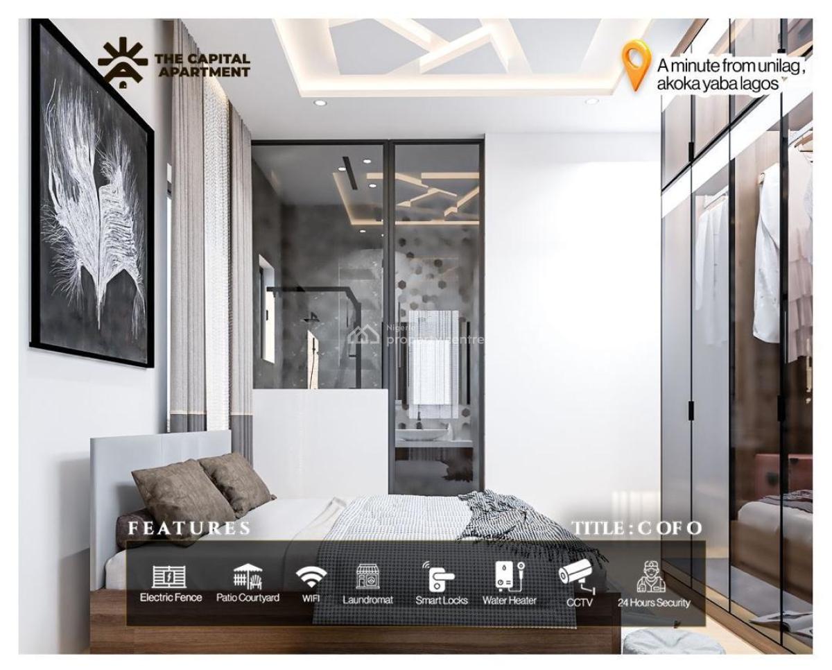 Premium High-income Studio Apartment + Solar, Rooftop Lounge & Laundry, University of Lagos, Akoka, Yaba, Lagos, Self Contain (single Rooms) for Sale