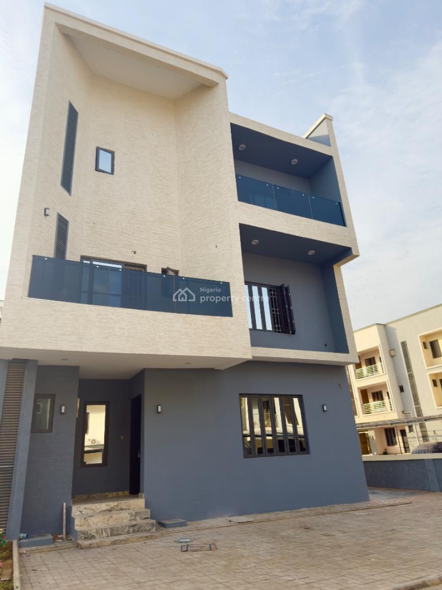 Exquisite 4 Bedroom Terrace Duplex with Bq and Private Backyard, Opposite Games Village, Kukwaba, Abuja, Terraced Duplex for Rent