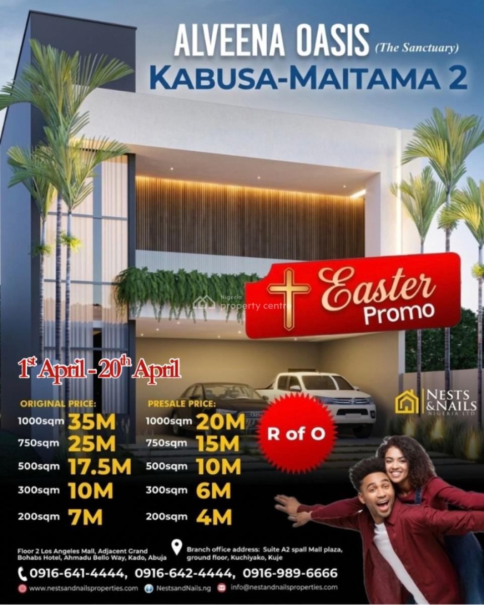 Land, Alveena Oasis, Kabusu-via Mpape, Gurku-kabusu Mega City, Maitama 2, Maitama District, Abuja, Residential Land for Sale