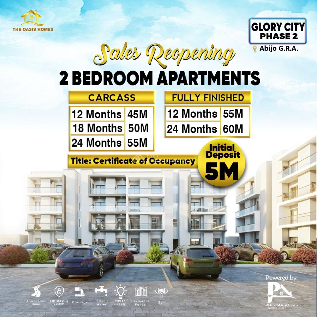 Beautiful 2 Bedroom Apartment, Abijo Gra, Abijo, Lekki, Lagos, Flat / Apartment for Sale