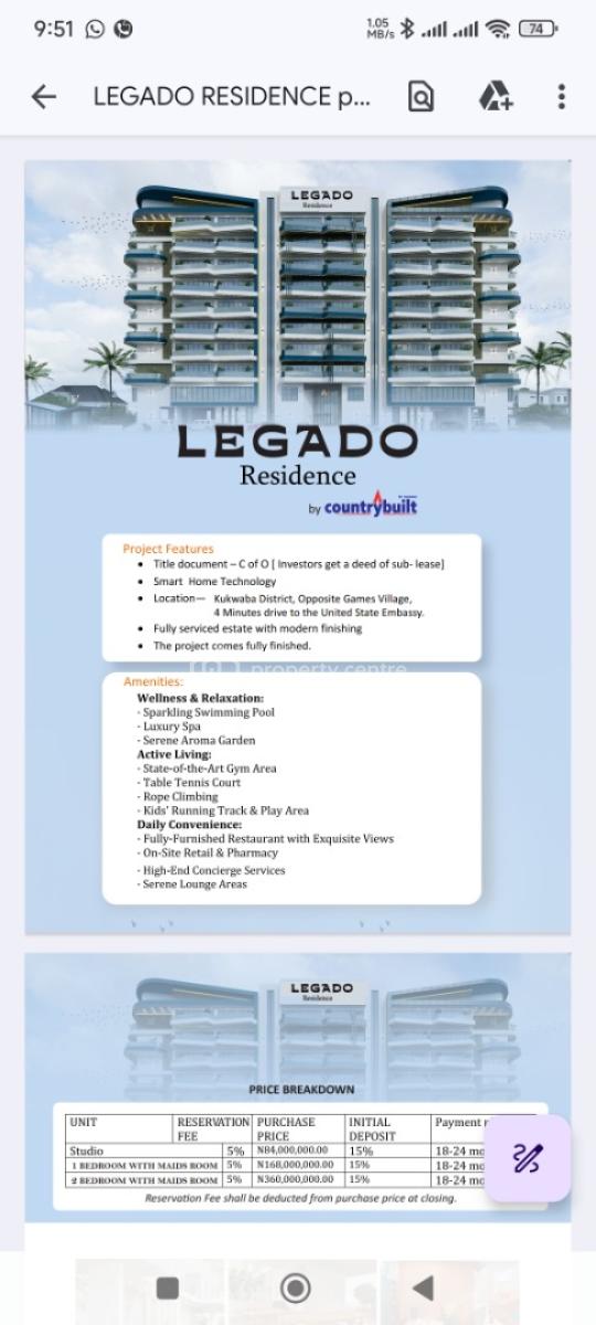 British Elite Standard Blocks of Flat (off Plan), Opposite Games Village, Kaura, Abuja, Flat / Apartment for Sale