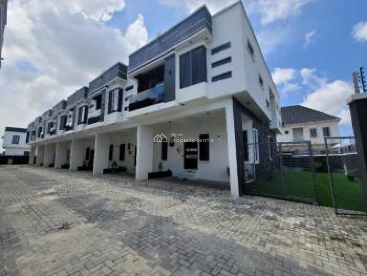Nicely Buit Serviced 4 Bedroom Terraced Duplex in a Secure Estate, Lekki Palm City Estate, Ajah, Lagos, Terraced Duplex for Rent