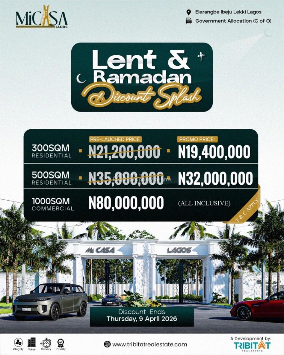 Residential Land with C of O, Micasa Lagos, and The Vision Is Gradually Coming to Life., Ibeju Lekki, Lagos, Residential Land for Sale