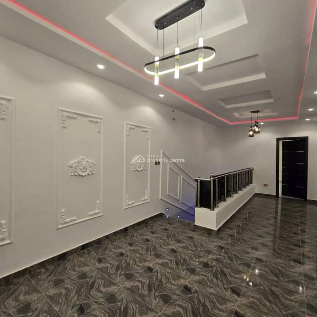 Self Service Four Bedroom Semi Detached Duplex with Bq, By Sky Mall, Sangotedo, Ajah, Lagos, Detached Duplex for Sale