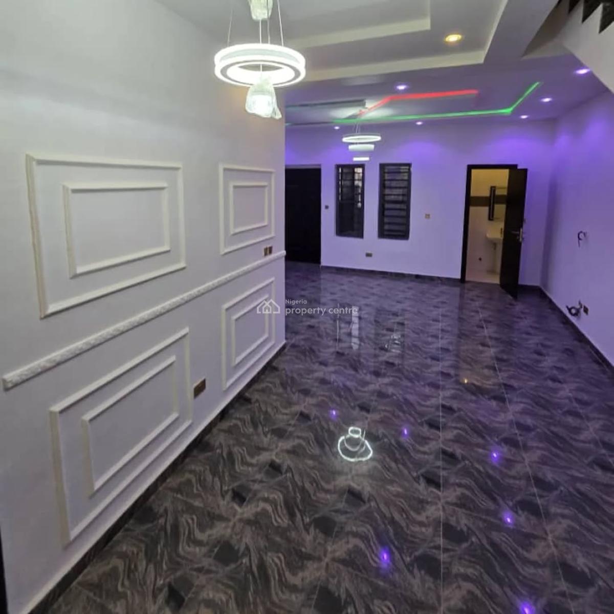 Self Service Four Bedroom Semi Detached Duplex with Bq, By Sky Mall, Sangotedo, Ajah, Lagos, Detached Duplex for Sale