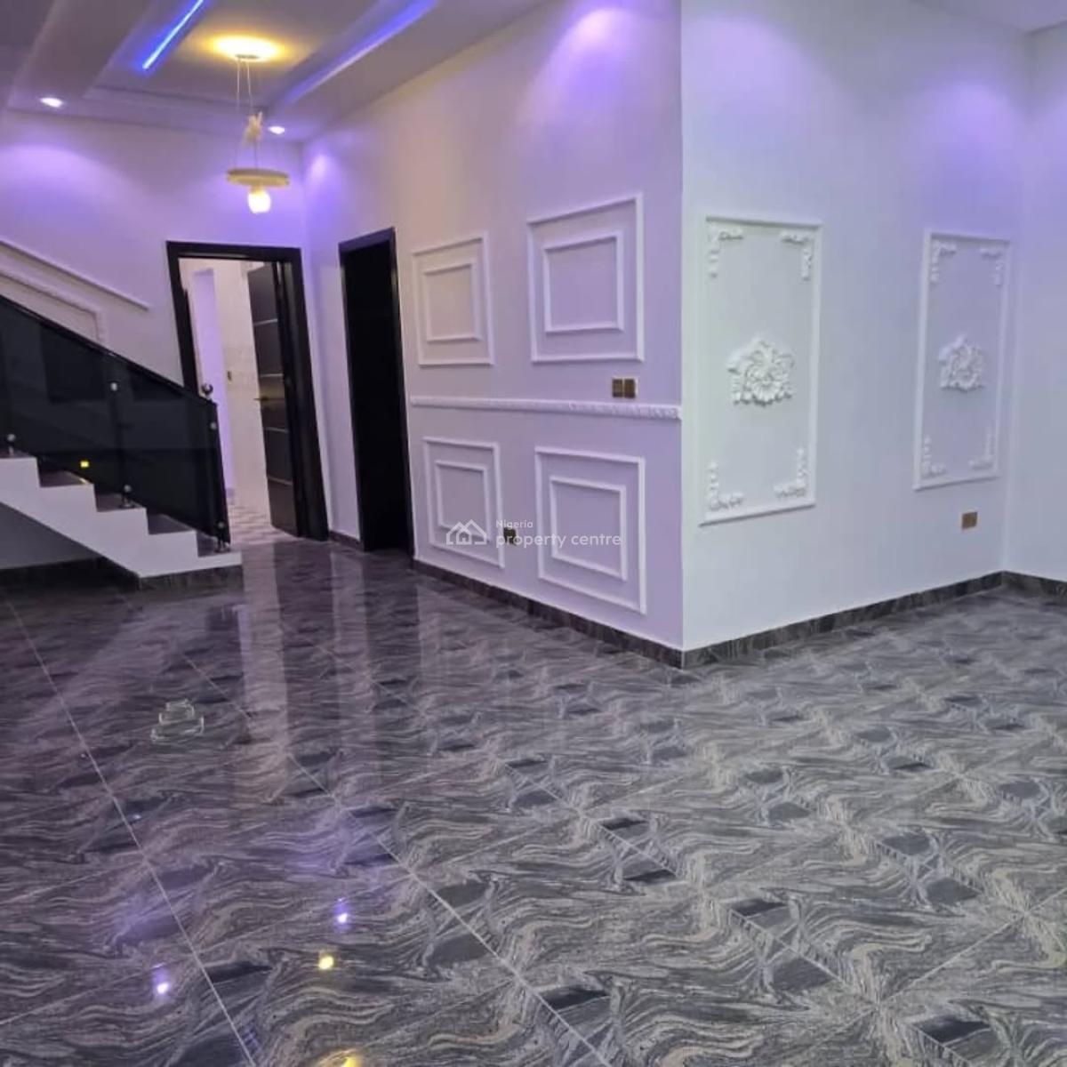 Self Service Four Bedroom Semi Detached Duplex with Bq, By Sky Mall, Sangotedo, Ajah, Lagos, Detached Duplex for Sale