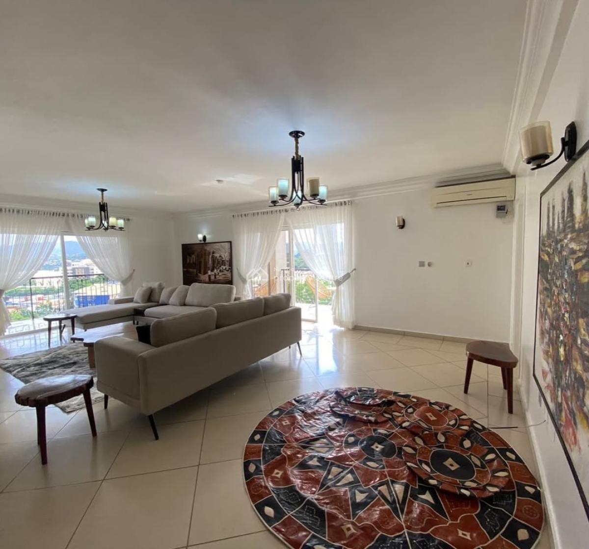 Fully Furnished 3 Bedroom Apartment with Bq & Study, Wuse 2, Abuja, Flat / Apartment for Rent