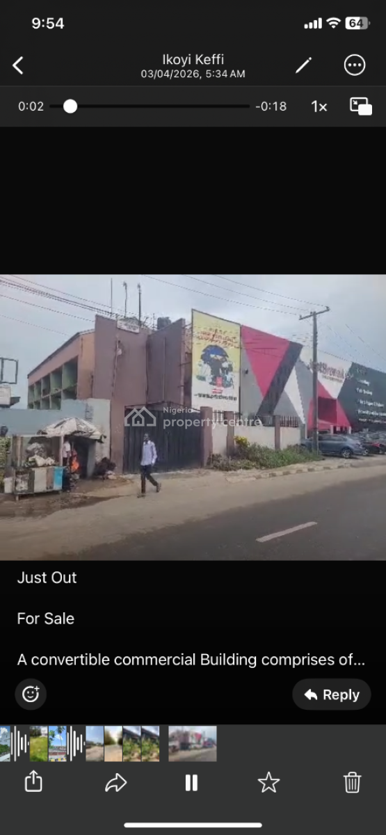 a Convertible Commercial Building, Along Ikorodu Road, Palmgrove, Ilupeju, Lagos, Plaza / Complex / Mall for Sale