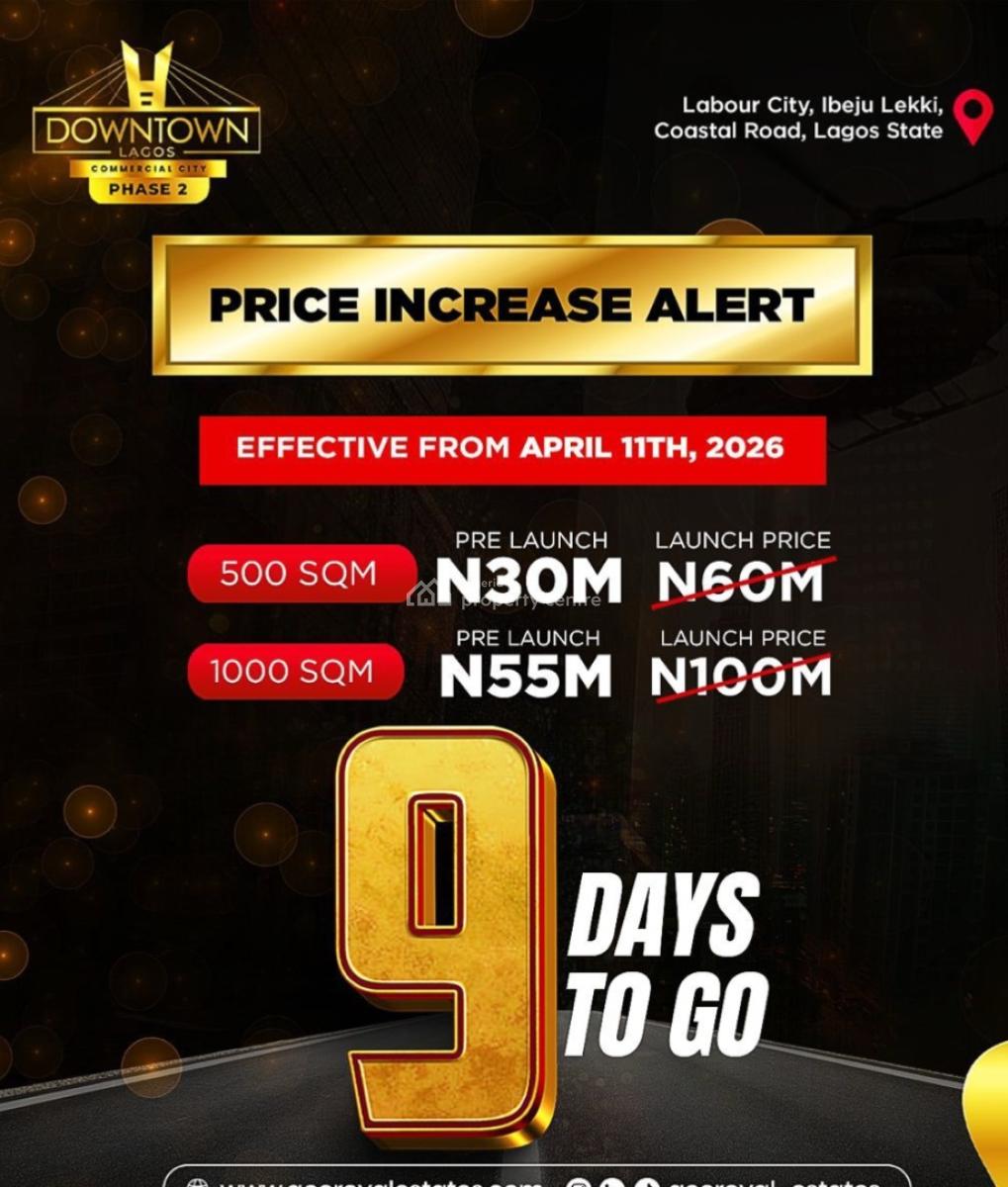 Plot of Commercial Land at Coastal Road, Labour City, Ibeju Lekki, Ibeju Lekki, Lagos, Commercial Property for Sale