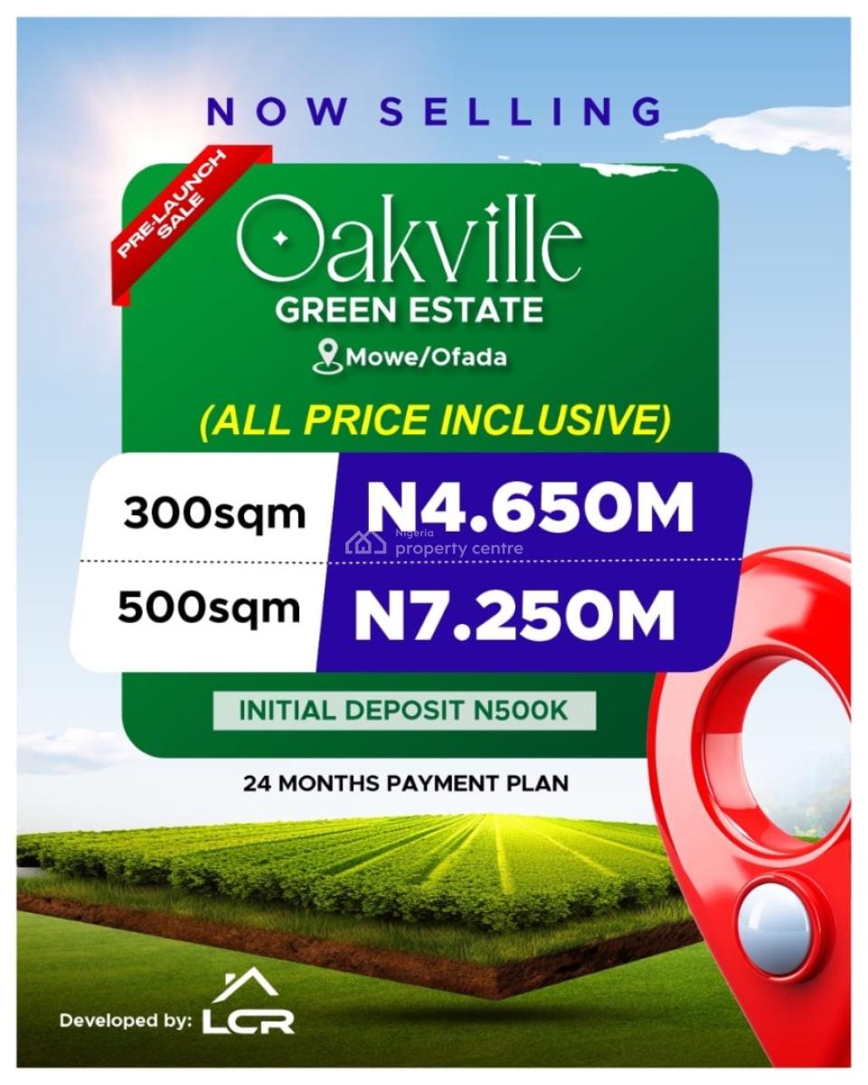 Dry & Affordable Land Limited Plots Available, Mowe Ofada, Ogun, Land for Sale
