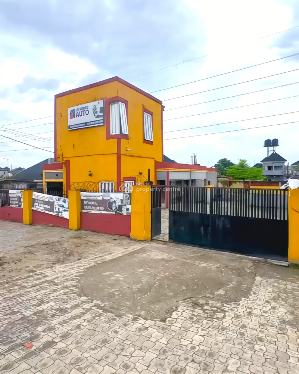 Office Space on 4 Plots on a Busy Major Road, Gu Ake Road, Eliozu, Port Harcourt, Rivers, Office Space for Rent