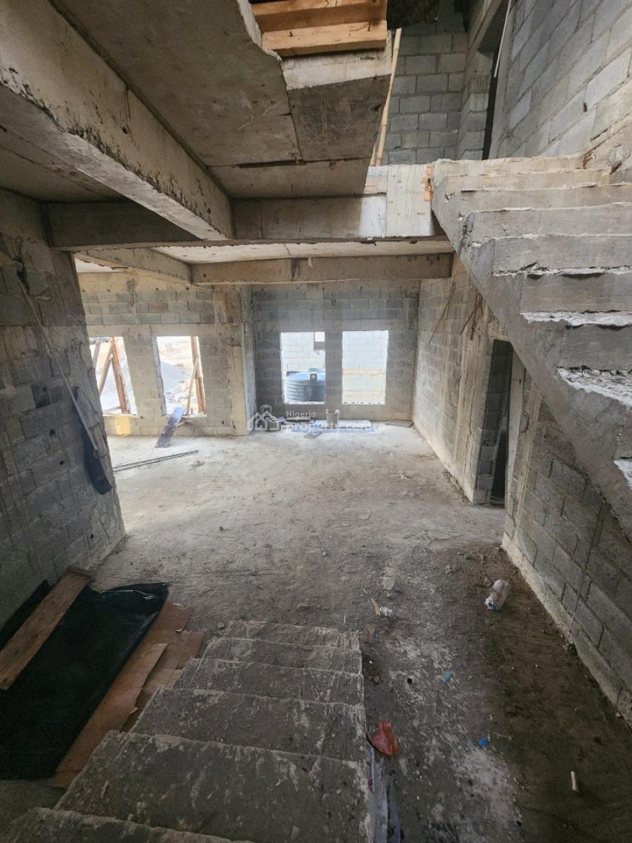 Fully Detached 6 Bedroom Duplex (carcass) in a Fantastic Location, Katampe Main, Katampe, Abuja, Detached Duplex for Sale