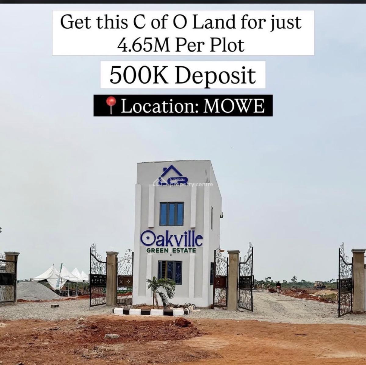 a C of O Buy and Build Land at Mowe Ofada Very Affordable, Close to Nestle Plc, Mowe Ofada, Ogun, Residential Land for Sale