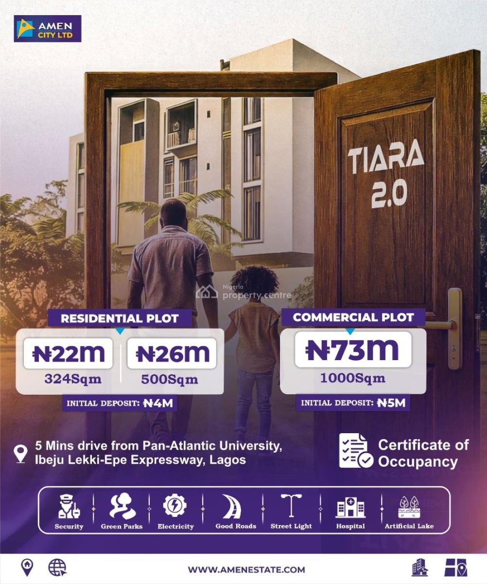 Residential Land with C of O, Invest in Tiara 2.0, Located Off The Lekki–epe Expressway, Along The P, Ibeju Lekki, Lagos, Residential Land for Sale