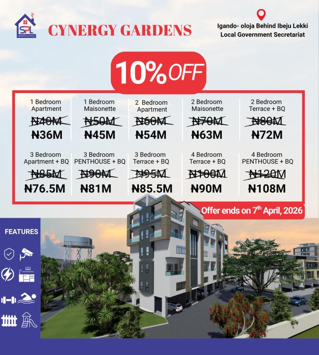 Certificate of Occupancy/consent, 4 Bedroom Penthouse+ Bq Igando, Igando Orudu, Ibeju Lekki, Lagos, Terraced Duplex for Sale