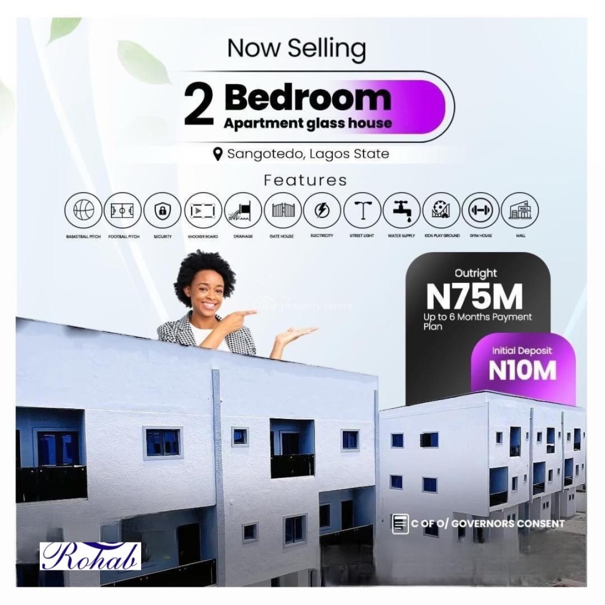 Luxury 2 Bedroom Apartment, Monastery Road, Sangotedo, Sangotedo, Ajah, Lagos, Flat / Apartment for Sale