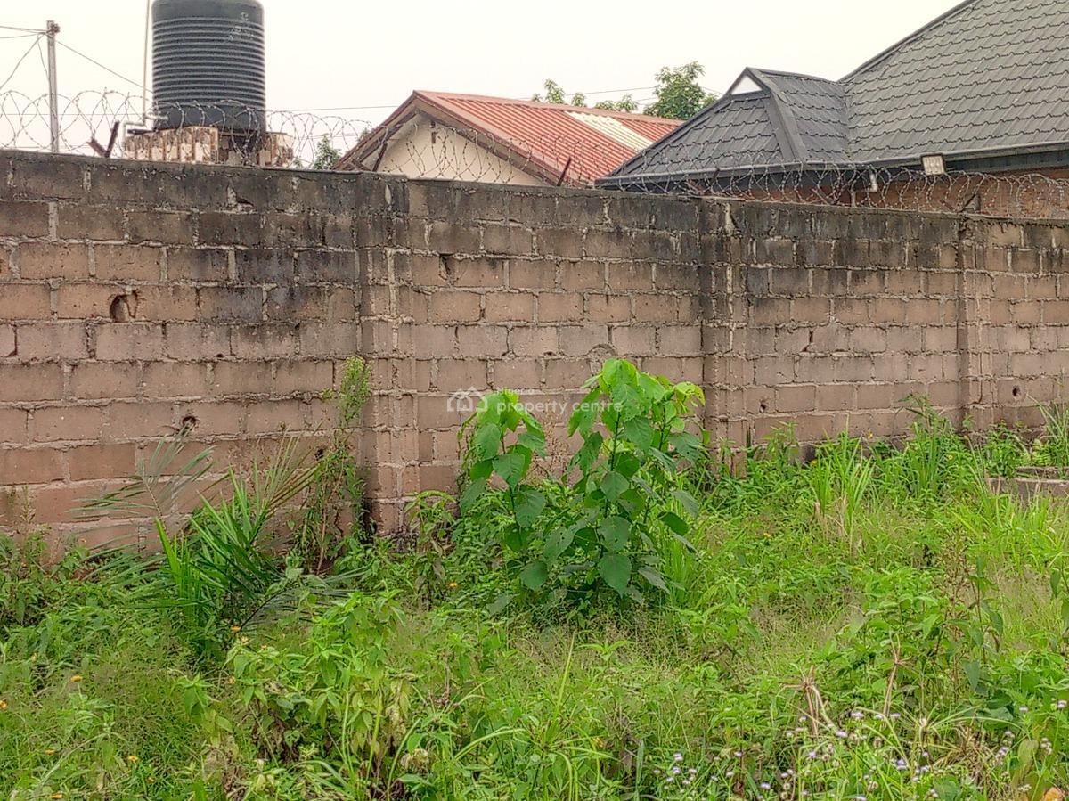 Half a Plot with Two Uncompleted Mini-flats, Near The Main Road in Simawa Town., Simawa, Ogun, Land for Sale
