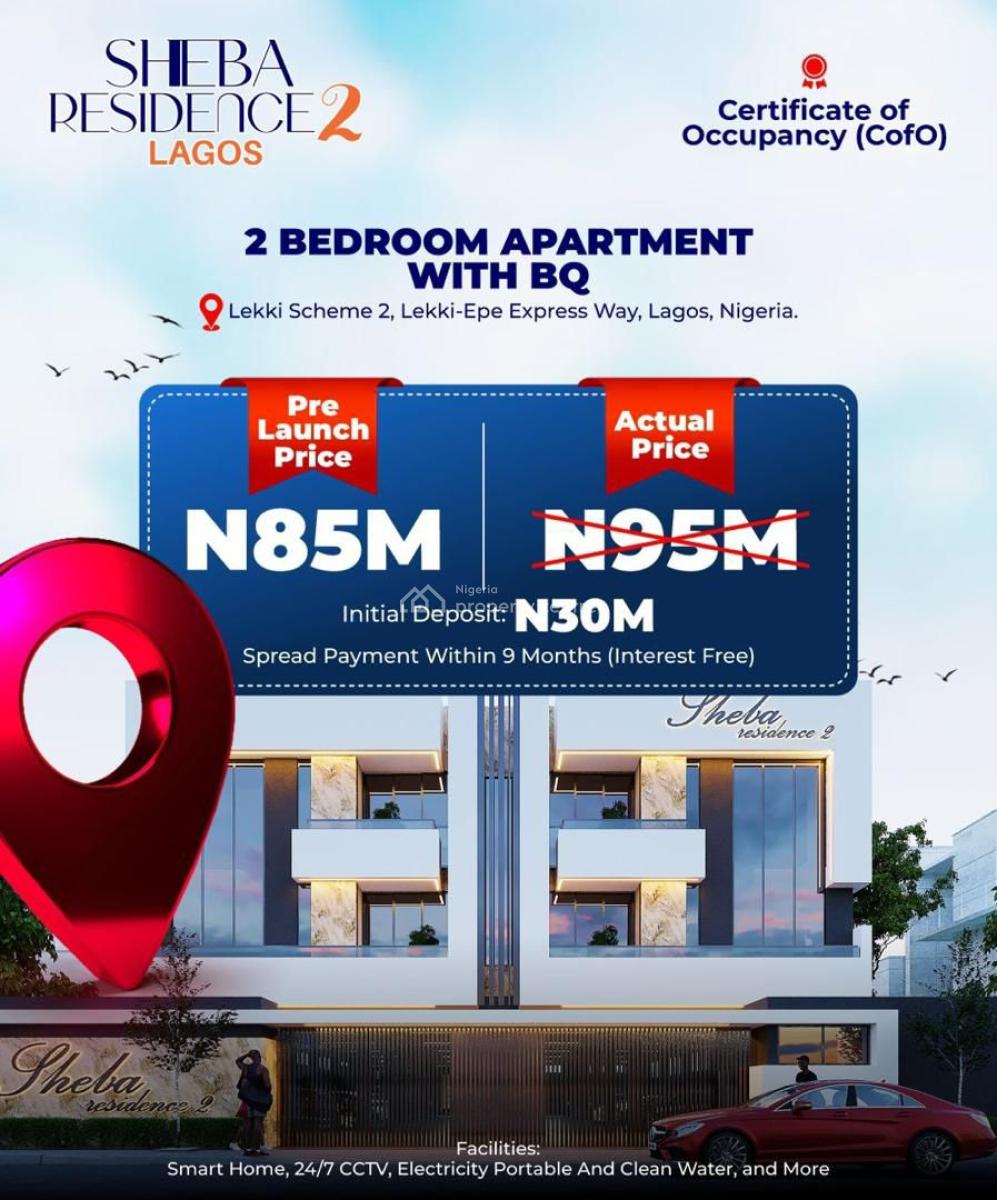 Beautiful 2 Bedroom Apartment (offplan) in a Secure Estate, Scheme 2,road 4 Off Ogombo Road, Abraham Adesanya, Lekki, Lagos, Flat / Apartment for Sale