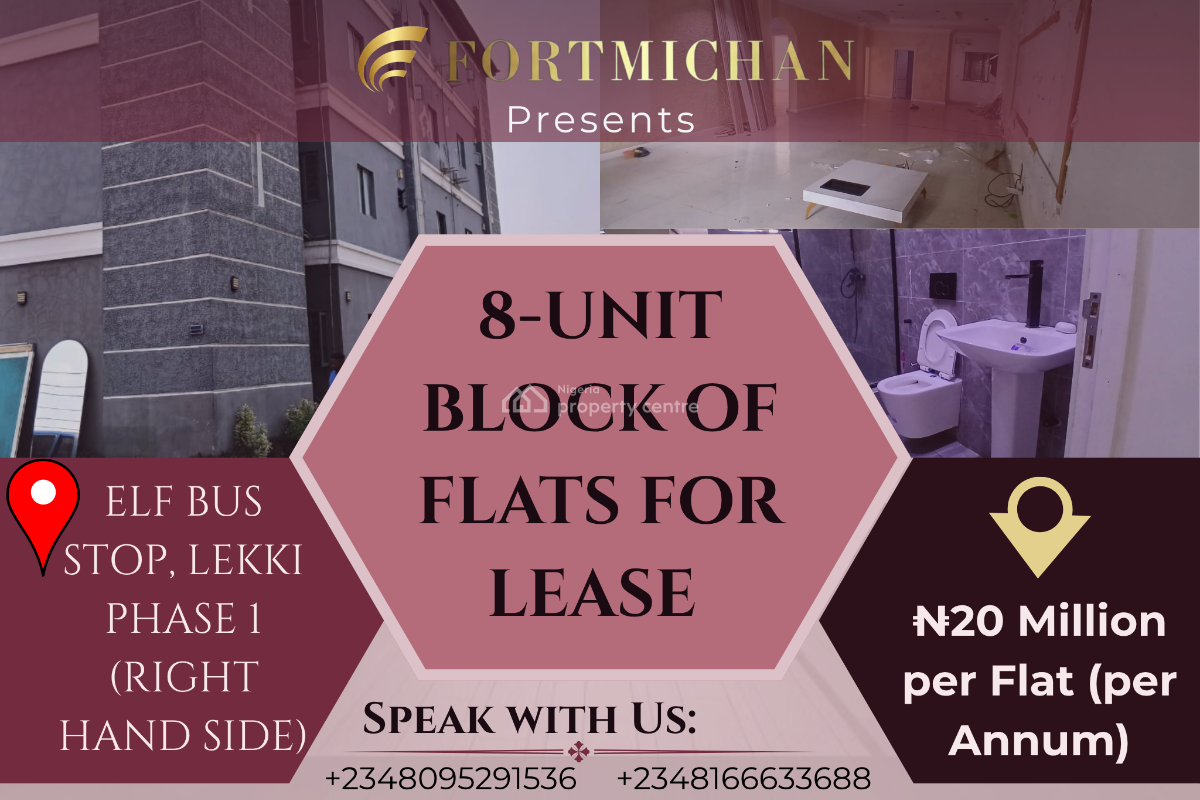 8-unit Block of Flats, Elf Bus Stop, Lekki Right Hand Side, Lekki Phase 1, Lekki, Lagos, Hotel / Guest House for Rent