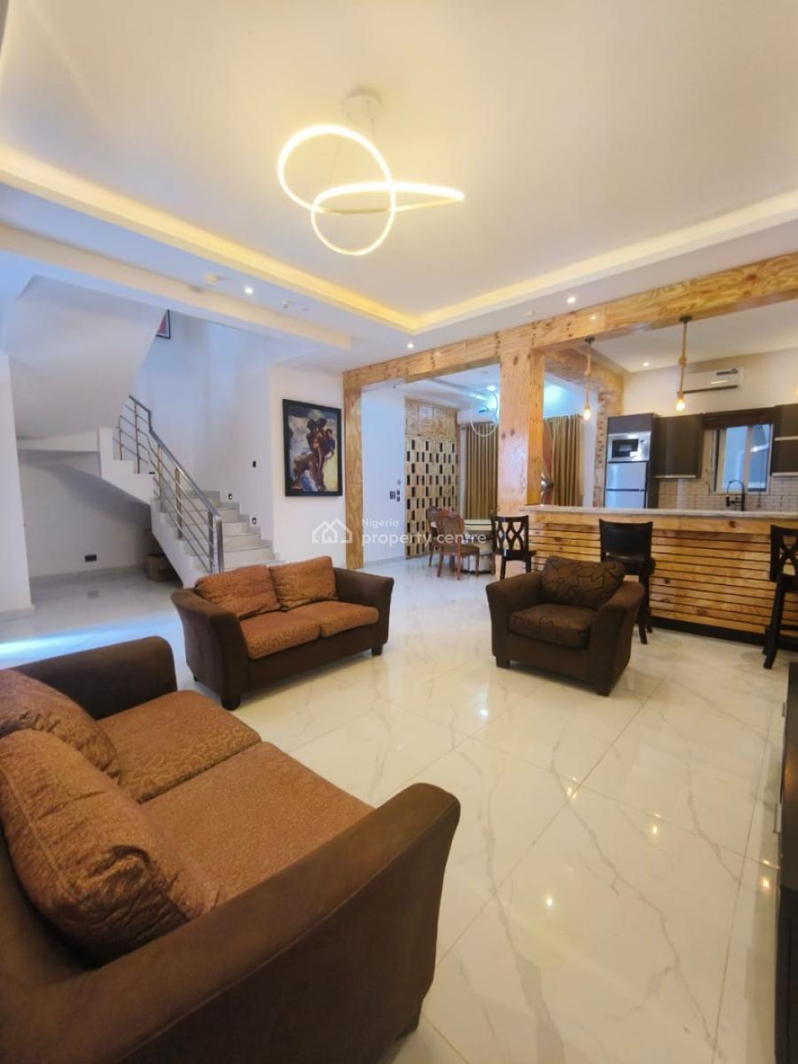 Luxury 4bedroom Furnished 4bedroom Terrace with Gym and Pool, Lekki Phase 1, Lekki, Lagos, Terraced Duplex for Rent