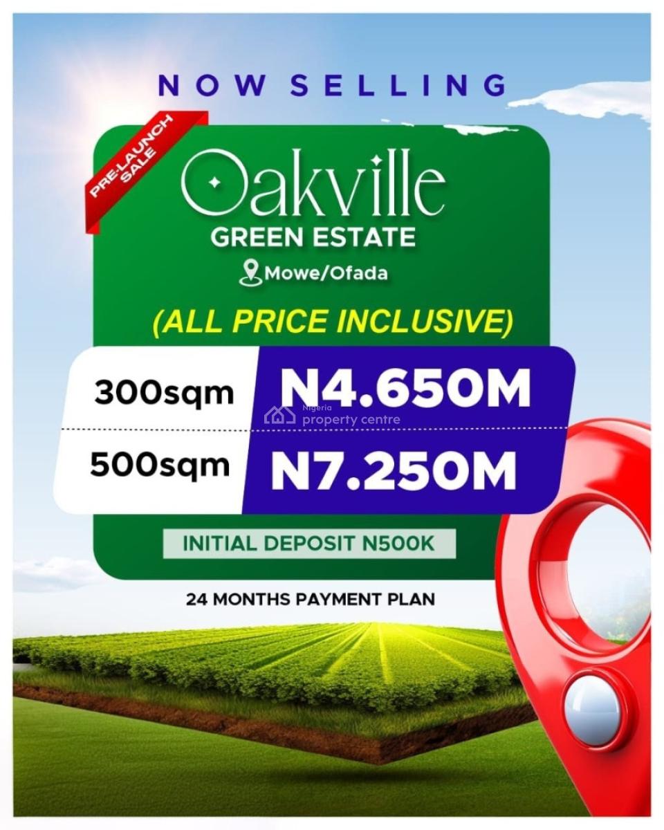 Affordable Plots of Land, Oakville Green Estate, Mowe Ofada, Ogun, Residential Land for Sale