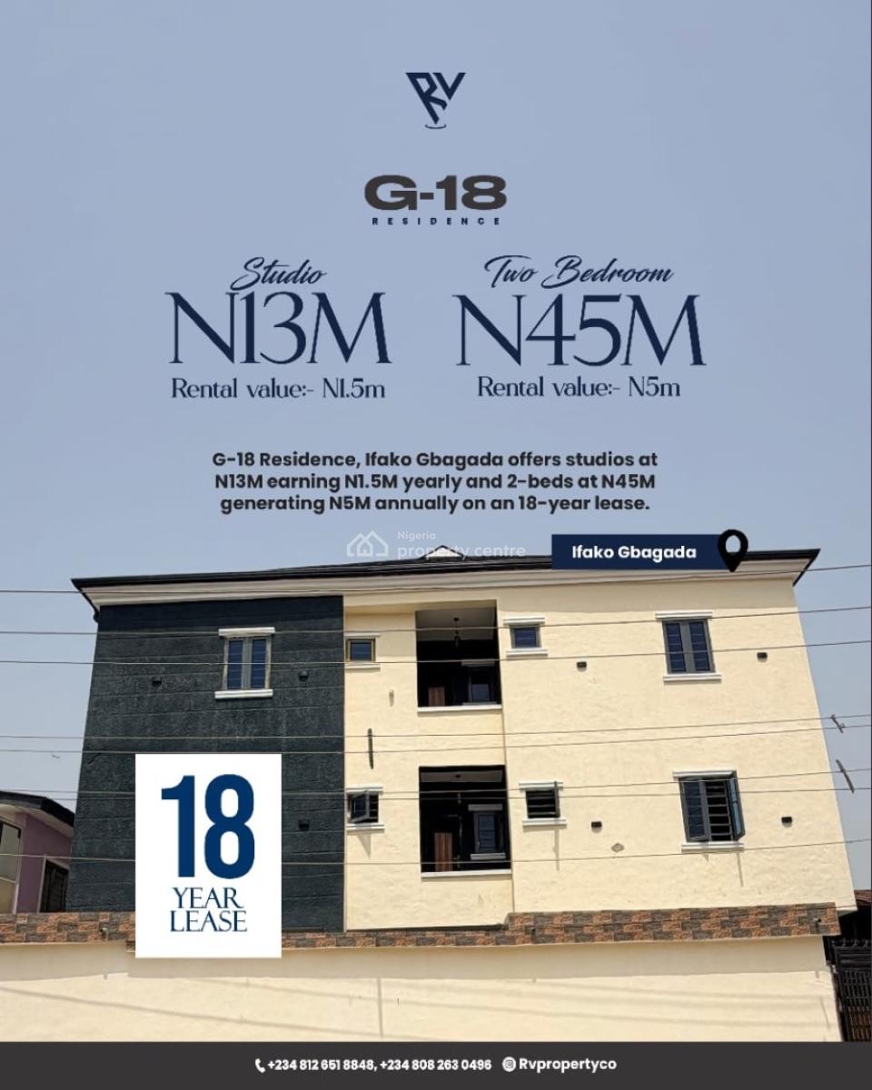 Beautifully Designed 2 Bedroom Apartment, Own an Apartment for 18years and Earn Passive Income, Ifako, Gbagada, Lagos, Flat / Apartment for Sale