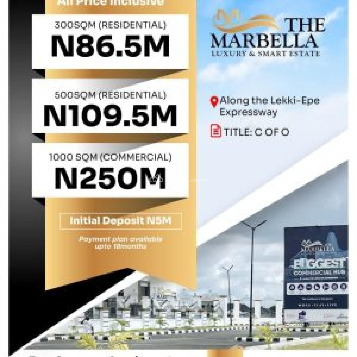 Marbella Luxury and Smart Estate - Affordable Premium Plots of Land, Along Lekki-epe Expressway, Lekki, Lagos, Mixed-use Land for Sale