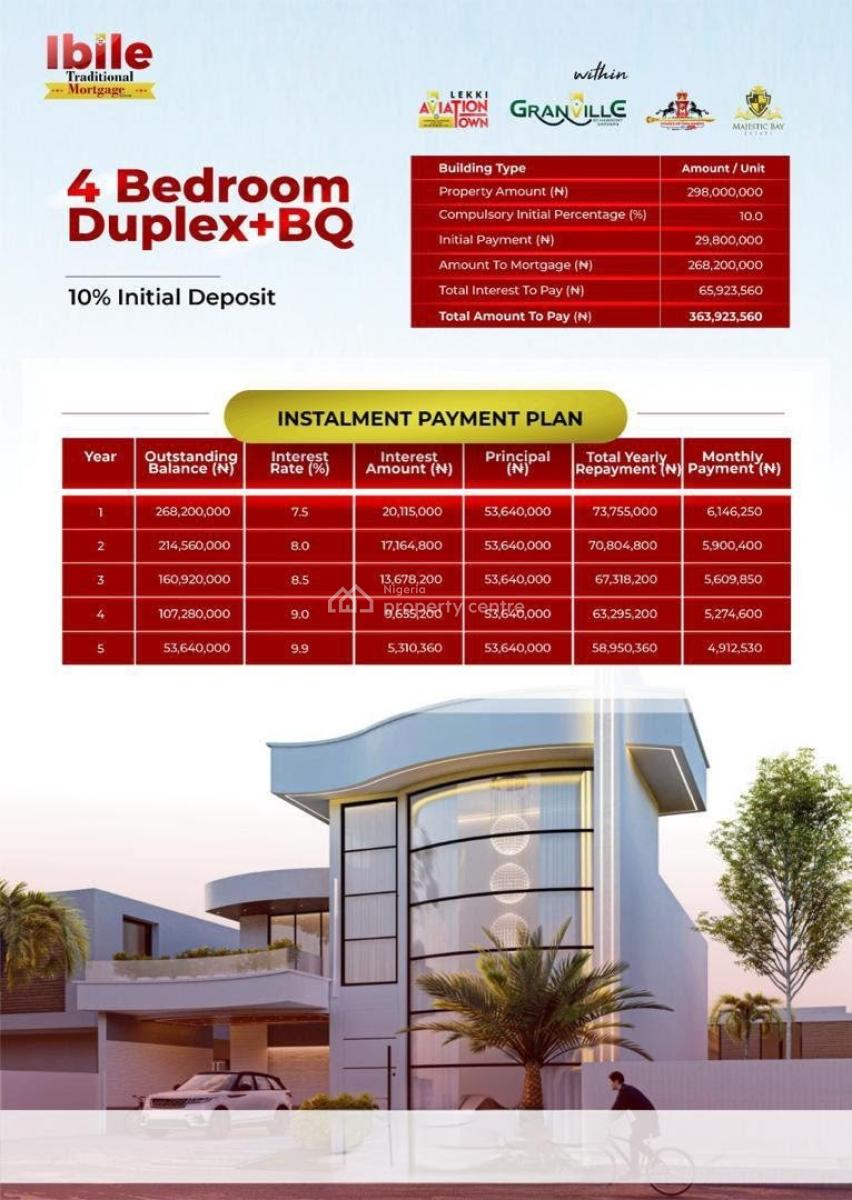 Premium 5 Bedroom Home with Bq, Ibile Traditional Mortgage Housing, Lekki, Lagos, Detached Duplex for Sale